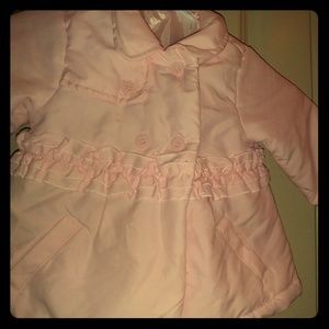 Pink double breasted coat